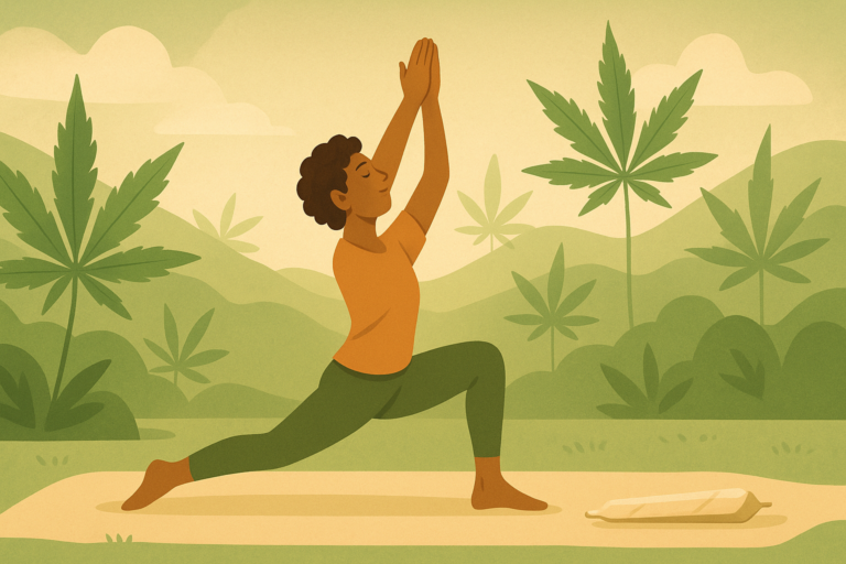 Person exercising outdoors representing the combination of cannabis and exercise
